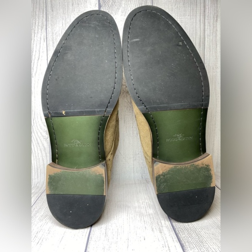 Men Size 12 EU 45 Rodd & Gunn Whitmore Street Plain Oxford Derby Taupe Pre-Owned - Picture 9 of 11